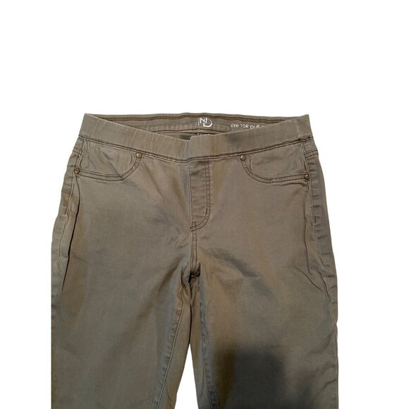 ND New Directions Womens Skinny Jeans Size 10R Pull On Olive Green Stretch - Picture 12 of 14